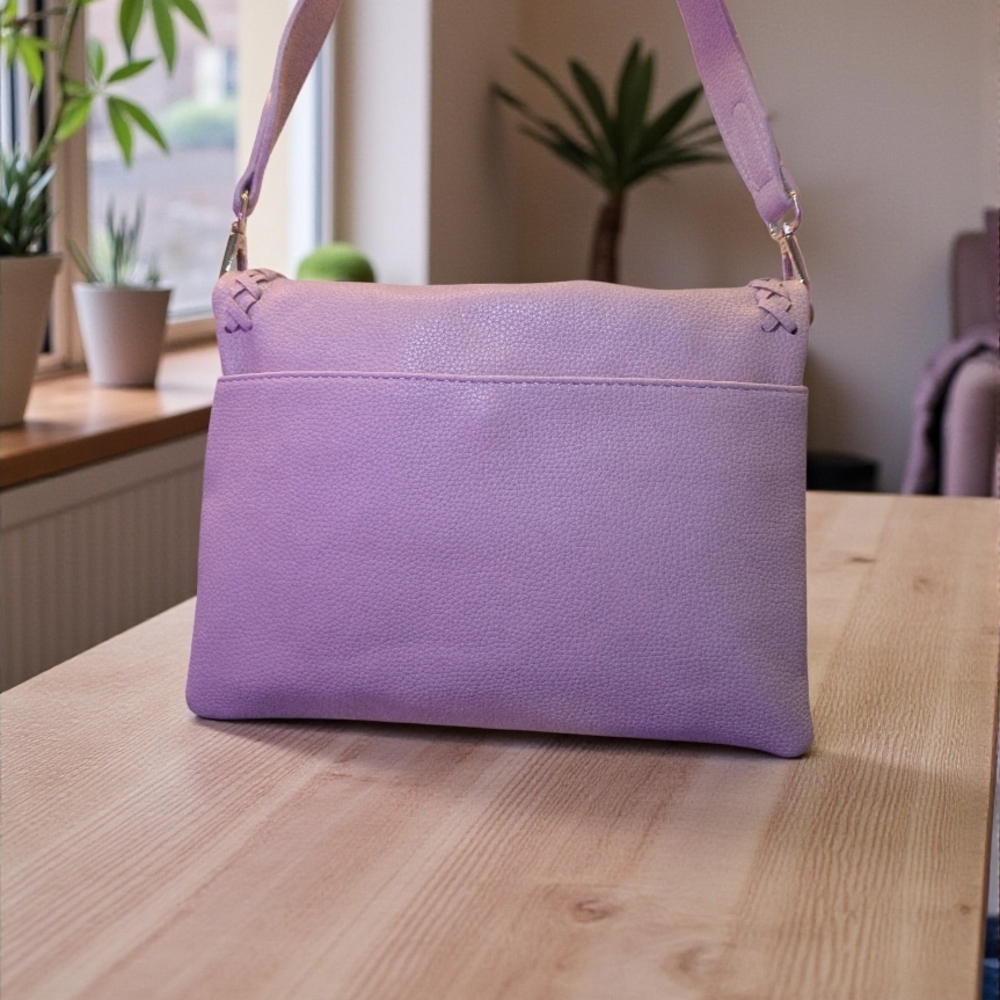 SALE!! Soft Pink Leather Go Anywhere Crossbody Bag by Isabelle - Picture 2 of 6